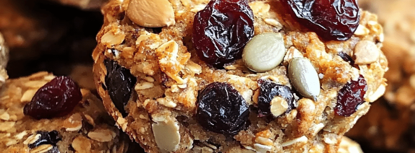 Biscuits petit-déjeuner healthy aux flocons d’avoine et pépites de chocolat.